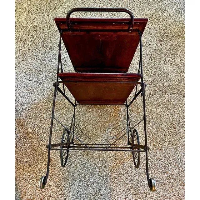 Early 1900s Industrial, Two-Tier Bar Cart by Fulton Manufacturing Co., Bay City, Michigan For Sale - Image 9 of 12