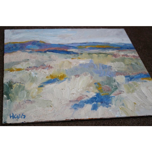 Quiet Places & Desertscapes — Desert Stillness Original oil painting by L. Haas, 12 x 12 in unframed canvas panel, signed....