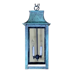 4-Sides Hanging Copper Lantern
