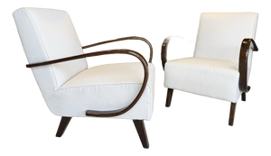 Vintage Art Deco Lounge Chairs by Jindrich Halabala, Set of 2