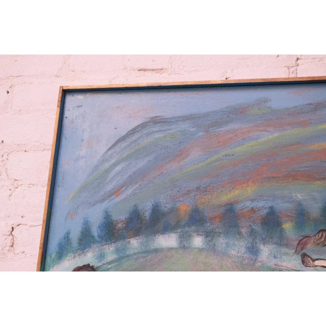 Folk Art Outsider Art "Indian and Caravan" Oil on Panel by Bruno Del Favero For Sale - Image 3 of 13