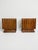 A striking matching pair of vintage 1960s MCM / Mid-Century Modern walnut nightstands, distinguished by dramatic...