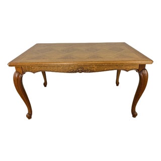 Vintage French Dining Table in Oak For Sale