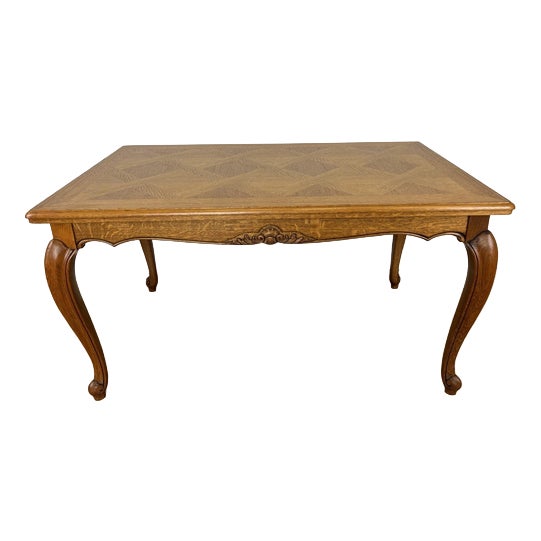 Vintage French Dining Table in Oak For Sale