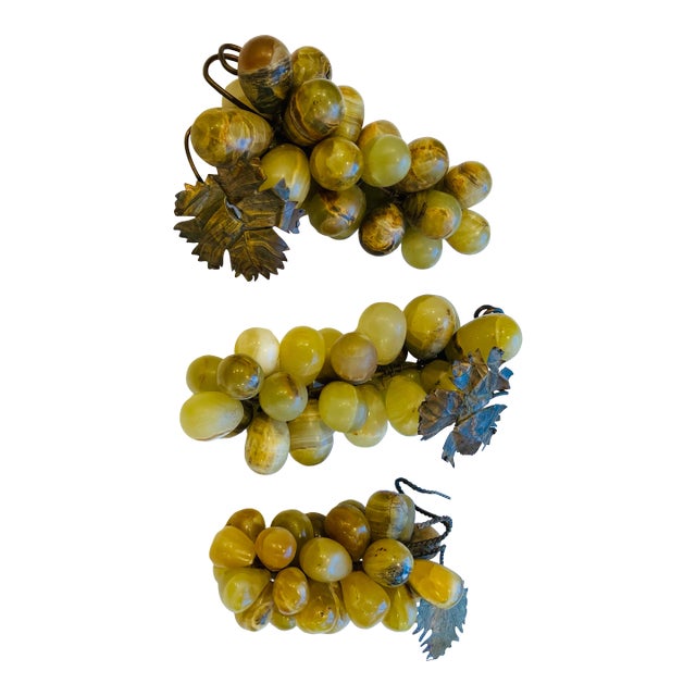 Set of 3 Alabaster Grapes For Sale