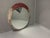 Vintage Industrial Round Mirror with Metal Frame For Sale - Image 10 of 15