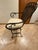 Purchased new in 2002, these Hooker Furniture swivel type bar stools consist of a decorative wrought iron base that is...