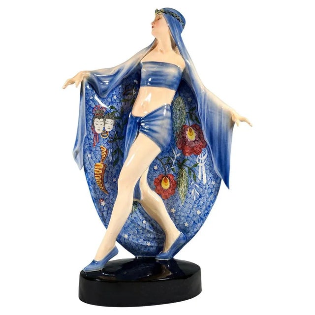 Egyptian Temple Dancer Figurine by Marcell Goldscheider, Vienna, 1930 For Sale - Image 10 of 10