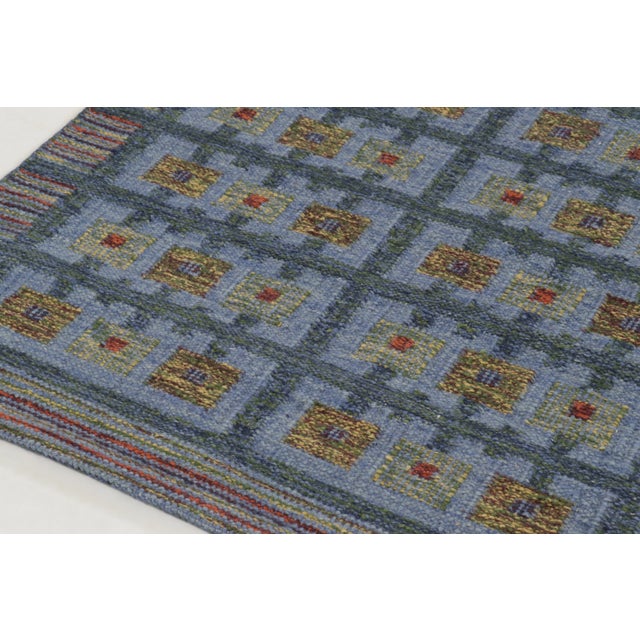 2020s Contemporary Scandinavian Style Geometric Wool Kilim by Rug & Kilim, India For Sale - Image 5 of 10