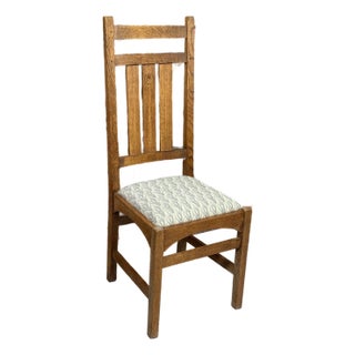 Stickley Harvey Ellis Oak Wood Side Chair For Sale
