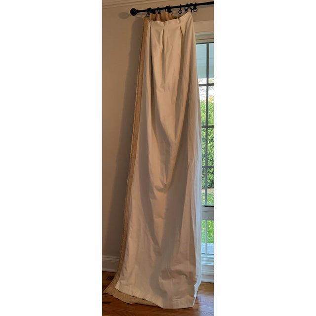 2010s Set of 4, Rose Tarlow Drapery Panels With Lining, Interlining and Fringe For Sale - Image 5 of 15