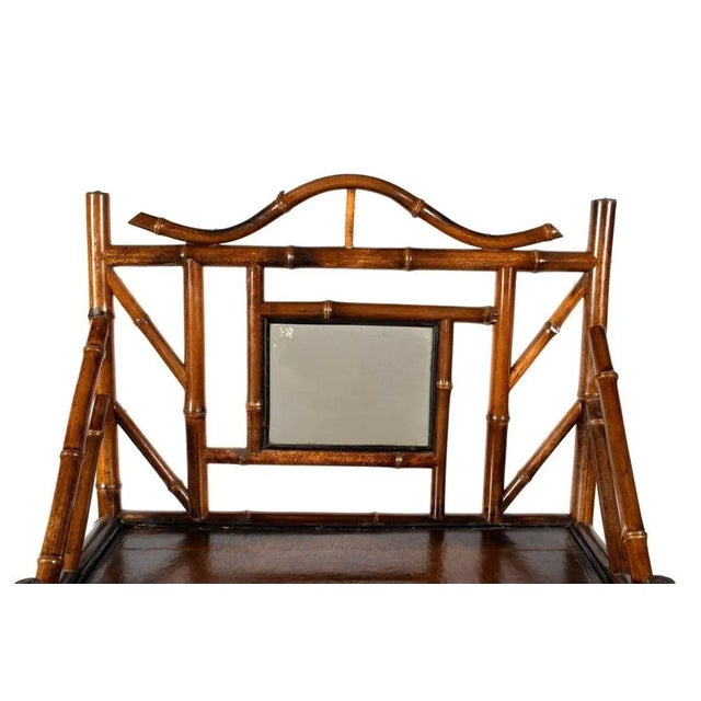 Antique English Faux Bamboo Etergere Bookcase For Sale - Image 4 of 6