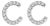 10K White Gold 1/10 Cttw Diamond 'C' Initial Stud Earring For Sale