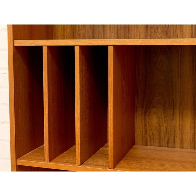Mid 20th Century Danish Modern Teak Multimedia Shelf For Sale - Image 10 of 11