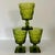 Hollywood Regency 1970s Vintage Colony Glass Park Lane Green Water Goblets- Set of 6 For Sale - Image 3 of 12