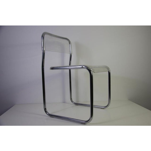 1970s Chrome and Acrylic Glass Chair, Germany, 1970s For Sale - Image 5 of 11