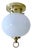 Vintage Glass Flush Light from Limburg For Sale