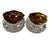 Art Nouveau Crystal Glass & Gilded Copper Lid Dresser Jar Matched Pair 4.5" For Sale - Image 3 of 9