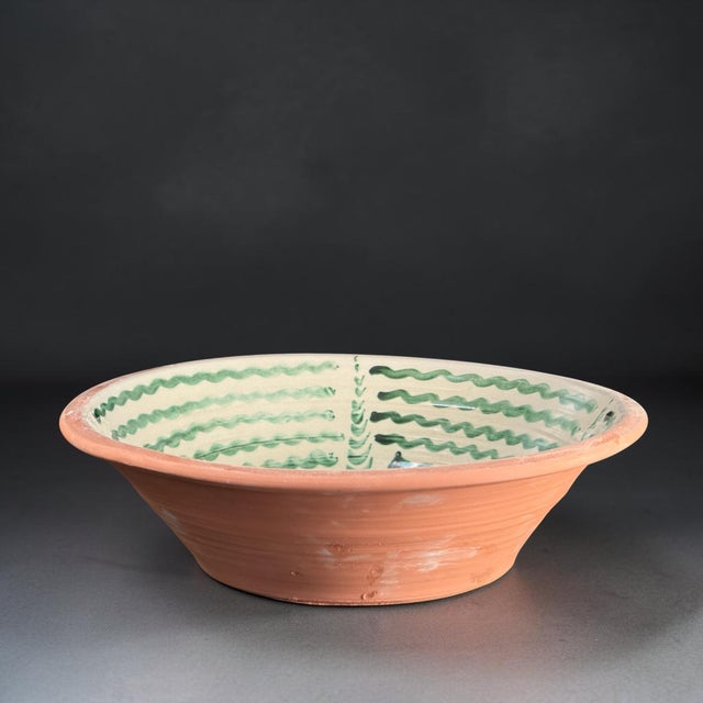Large Spanish Fajalauza Ceramic Lebrillo Bowl For Sale - Image 9 of 11