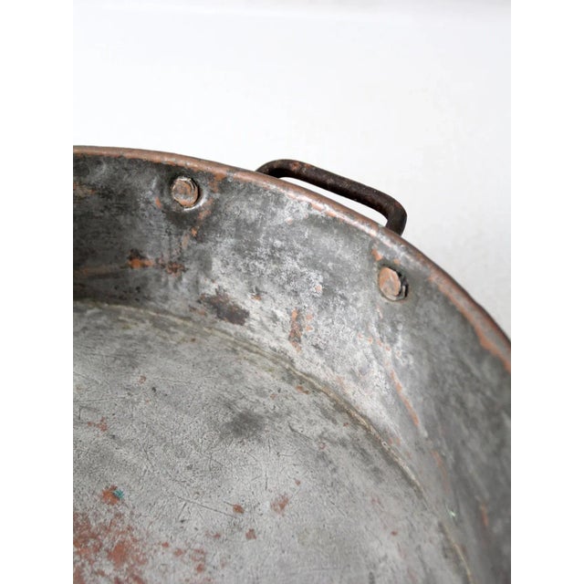 Antique Hammered Copper Pan For Sale - Image 4 of 13