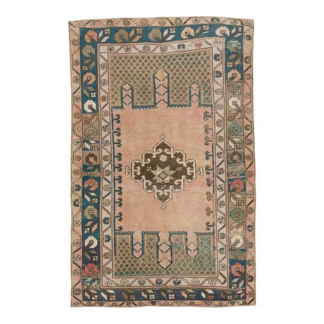 Vintage Turkish Rug 3'11" x 6'2" For Sale