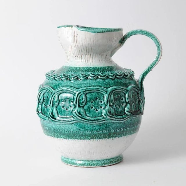 Green Vintage Italian Ceramic Pitcher from Bitossi, 1970s For Sale - Image 8 of 8