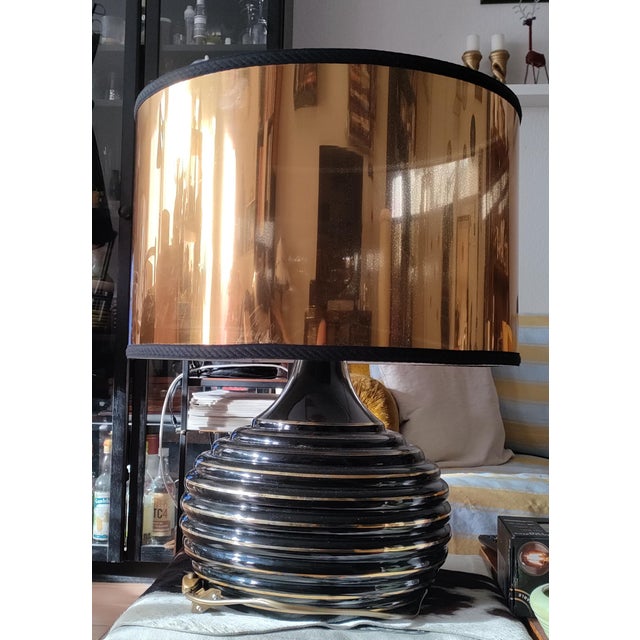 Modern Art Table Lamp with Ceramic Ball Base, 1980s For Sale - Image 3 of 8