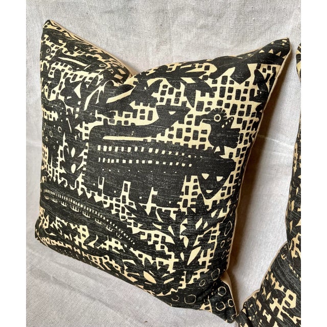 “Mother Nature” Print by Dek Tillett Ltd Custom Made 16” Throw Pillows-A Pair For Sale - Image 9 of 13