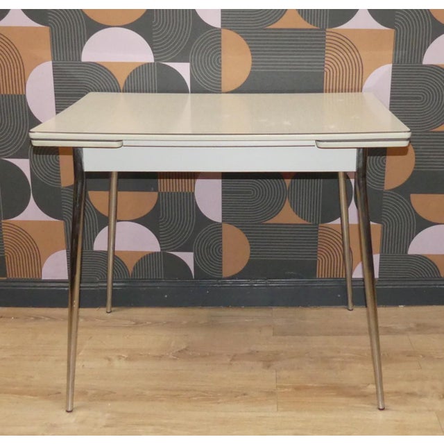Extendable Kitchen Table in Chrome and Resopal, 1960s For Sale - Image 6 of 14