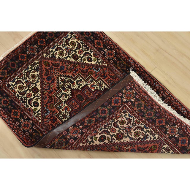 Goltogh Rug 2’6” X 4′ Red Wool Vintage Traditional Hand-Knotted Carpet For Sale - Image 9 of 10