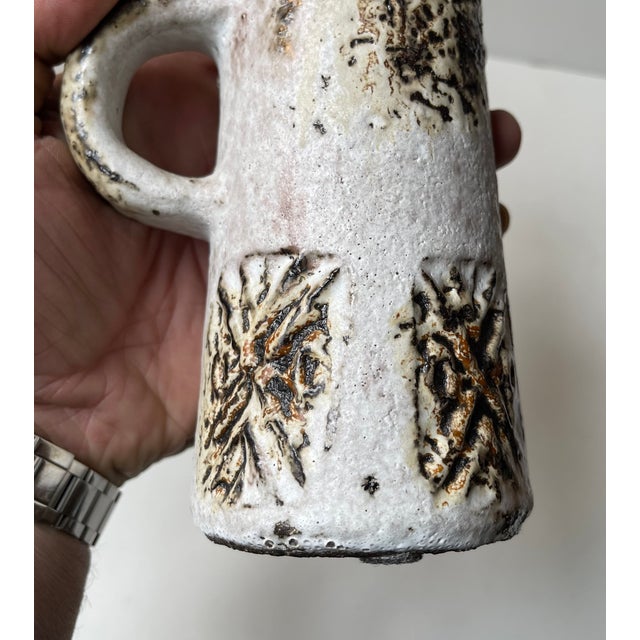 Brutalist Glazed Stoneware Vase in the style of Jacques Blin, 1960s For Sale - Image 6 of 9