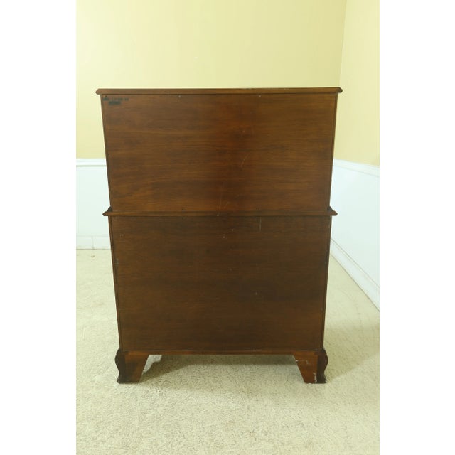 Kindel Oxford Mahogany Block Front High Chest For Sale - Image 10 of 13