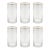 Optic Highball Glasses with Gold Rim, Set of 6 For Sale