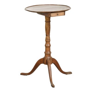 Antique English Side Table with Drawer For Sale