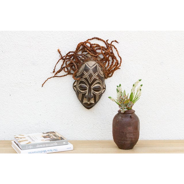 Brown Carved Guro African Mask Zamble Spirit For Sale - Image 8 of 8