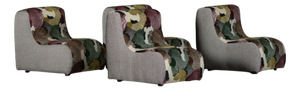 Italian Modular Sofa in Freedom Flight Velvet, 1970s, Set of 3