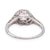 Antique Art Deco 14k White Gold Diamond Engagement Ring, Size 4.75 For Sale In New York - Image 6 of 12