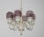 White with Pastel Purple Glass Model T-526 Chandelier by for Markaryd, Sweden, 1964 For Sale - Image 6 of 7