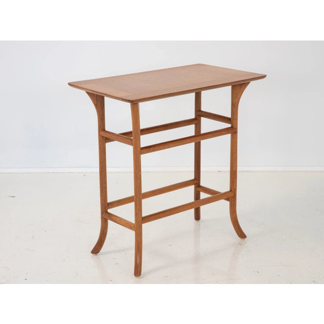 Mid 20th Century T.H. Robsjohn-Gibbings for Widdicomb Saber Leg Side Table For Sale - Image 5 of 9