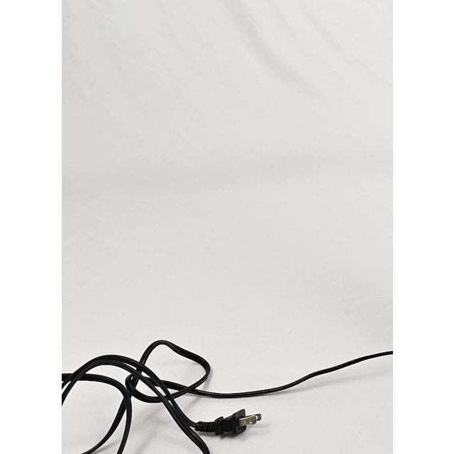 1990s Vintage Faux Bamboo and Woven Rattan Table Lamp For Sale - Image 5 of 5