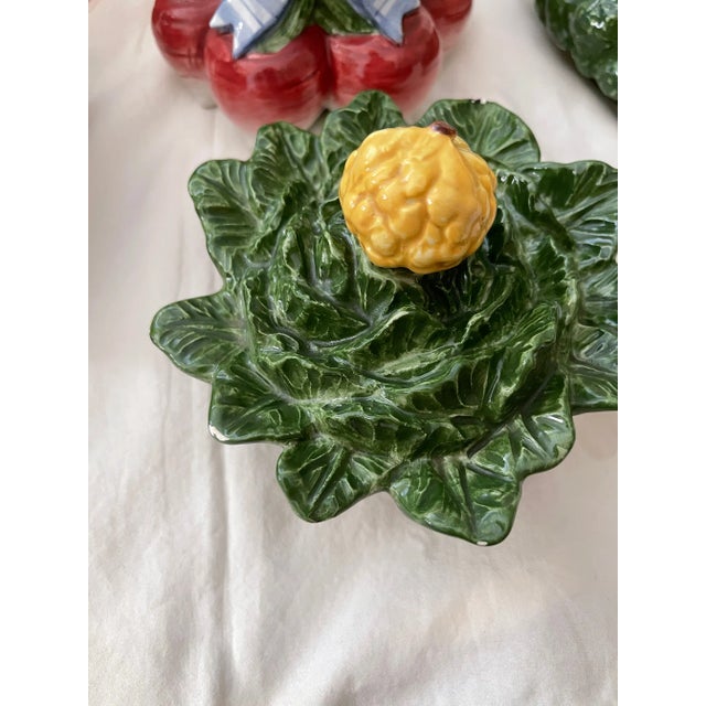 Orange Fitz & Floyd Vegetable Garden Bouquet Canister Set For Sale - Image 8 of 9