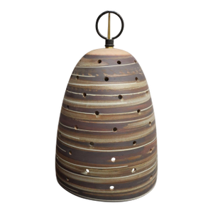 Vintage Matte Stoneware "Beehive" Pendant Lamp by Jane and Gordon Martz