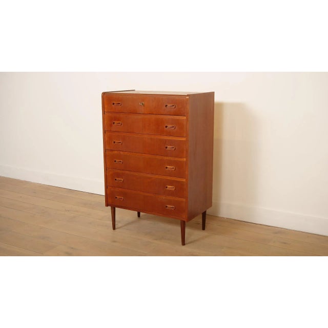 Vintage Danish Teak Chest of Drawers For Sale - Image 3 of 10