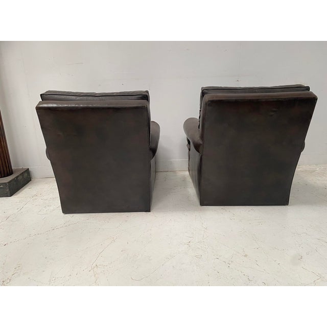 Vintage Brown Leather Chairs, 1970s, Set of 2 For Sale - Image 10 of 17