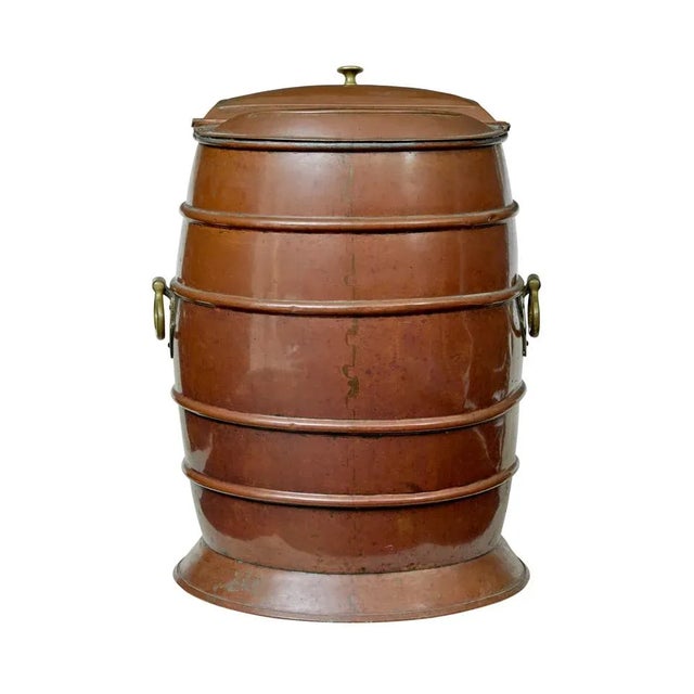 19th Century Copper and Brass Water Barrel, 1870s For Sale - Image 9 of 9