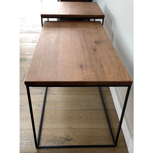 Modern Iron an Wood Scandinavian Modular Coffee Table For Sale - Image 4 of 7