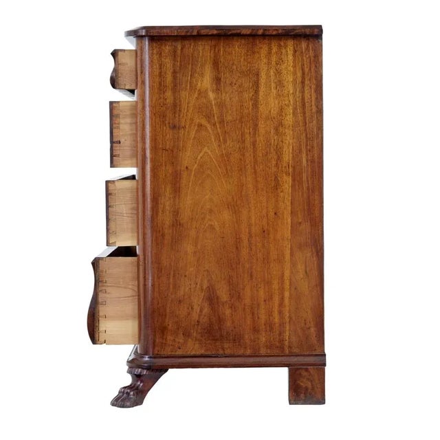 Vintage Danish Chest of Drawers in Flame Mahogany For Sale - Image 4 of 10