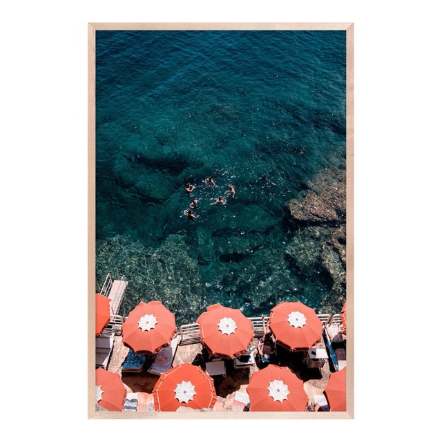 Bagno Marino Archi 1 by Natalie Obradovich in Natural Maple Framed Paper, Small Art Print For Sale