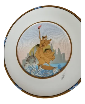 Erte Statue of Liberty Plate by Sevenarts