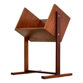 1960s Mid Century Vinyl Record Storage Caddy For Sale